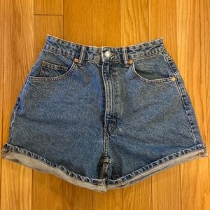 Zara mom fit high waisted denim shorts